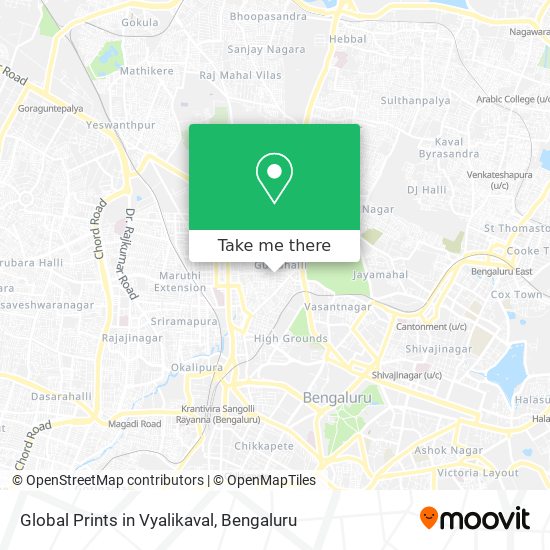 Global Prints in Vyalikaval map