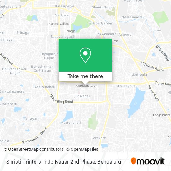 Shristi Printers in Jp Nagar 2nd Phase map