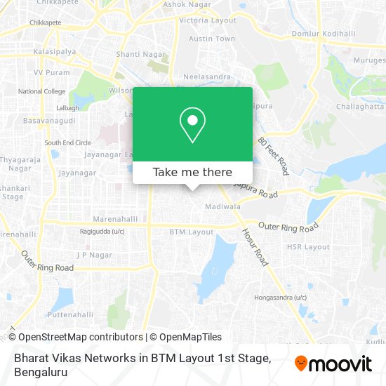 Bharat Vikas Networks in BTM Layout 1st Stage map