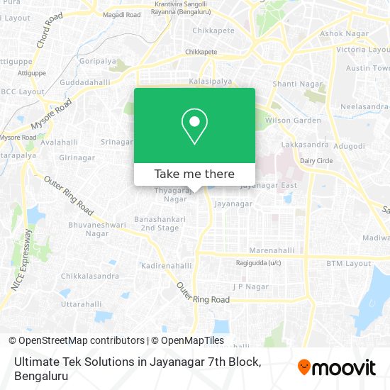 Ultimate Tek Solutions in Jayanagar 7th Block map