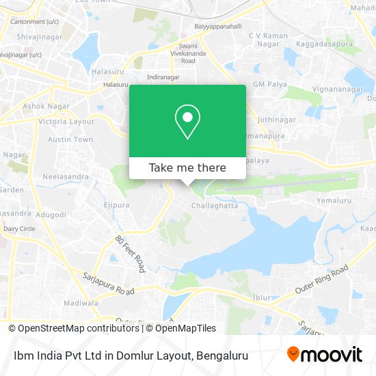 Ibm India Pvt Ltd in Domlur Layout map