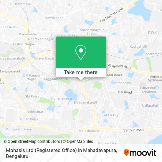 Mphasis Ltd (Registered Office) in Mahadevapura map