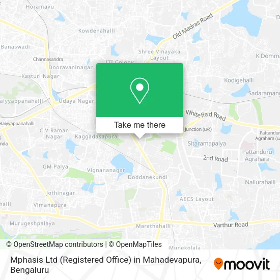 Mphasis Ltd (Registered Office) in Mahadevapura map