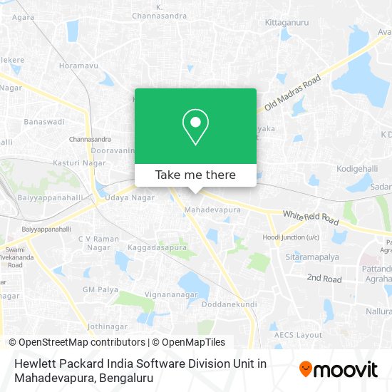 Hewlett Packard India Software Division Unit in Mahadevapura map