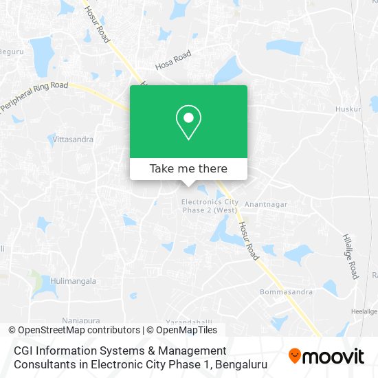 CGI Information Systems & Management Consultants in Electronic City Phase 1 map