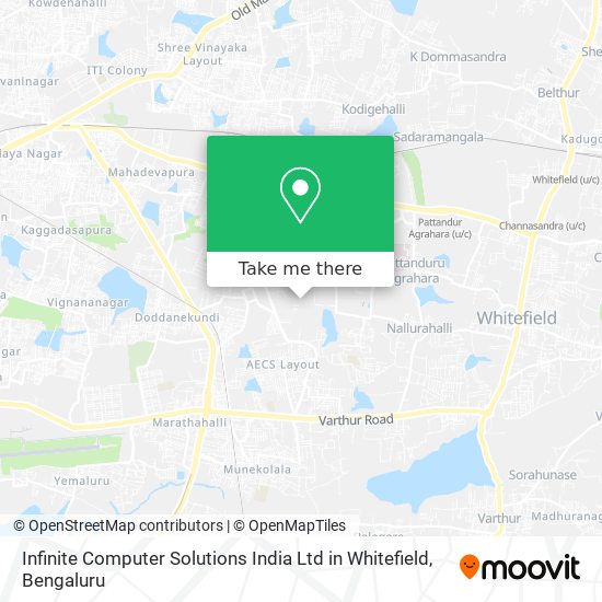 Infinite Computer Solutions India Ltd in Whitefield map