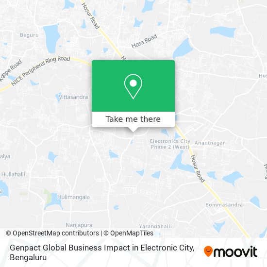 Genpact Global Business Impact in Electronic City map
