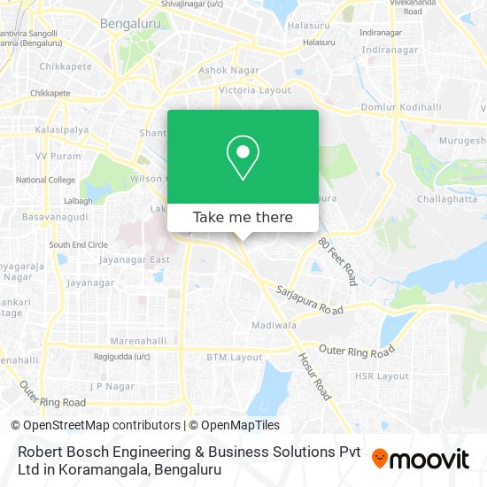 Robert Bosch Engineering & Business Solutions Pvt Ltd in Koramangala map
