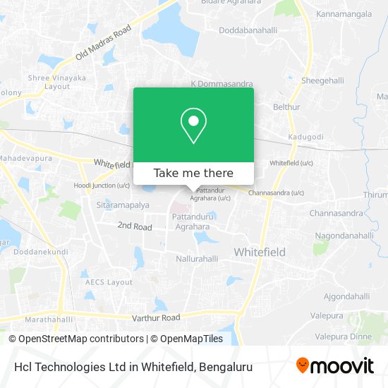 Hcl Technologies Ltd in Whitefield map