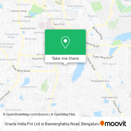 Oracle India Pvt Ltd in Bannerghatta Road map