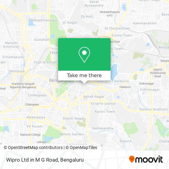 Wipro Ltd in M G Road map