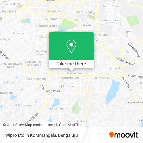 Wipro Ltd in Koramangala map