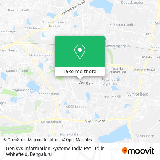 Genisys Information Systems India Pvt Ltd in Whitefield map