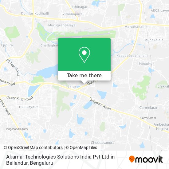Akamai Technologies Solutions India Pvt Ltd in Bellandur map
