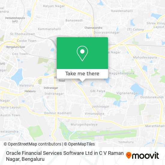 Oracle Financial Services Software Ltd in C V Raman Nagar map