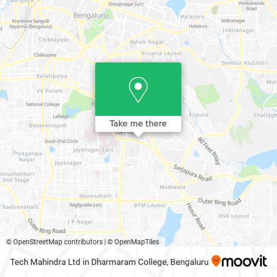 Tech Mahindra Ltd in Dharmaram College map
