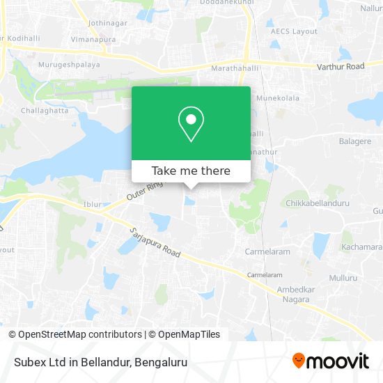 Subex Ltd in Bellandur map