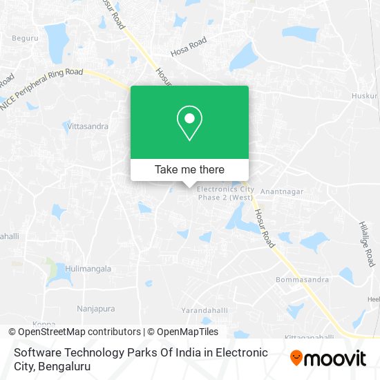 Software Technology Parks Of India in Electronic City map