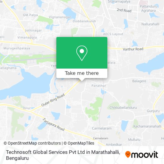 Technosoft Global Services Pvt Ltd in Marathahalli map
