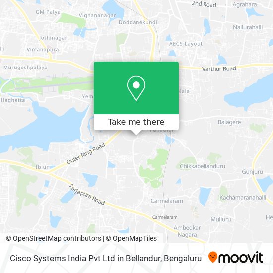 Cisco Systems India Pvt Ltd in Bellandur map