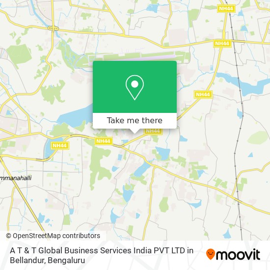 A T & T Global Business Services India PVT LTD in Bellandur map