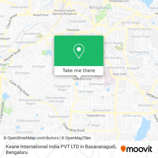 Keane International India PVT LTD in Basavanagudi map