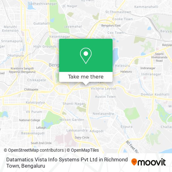 Datamatics Vista Info Systems Pvt Ltd in Richmond Town map