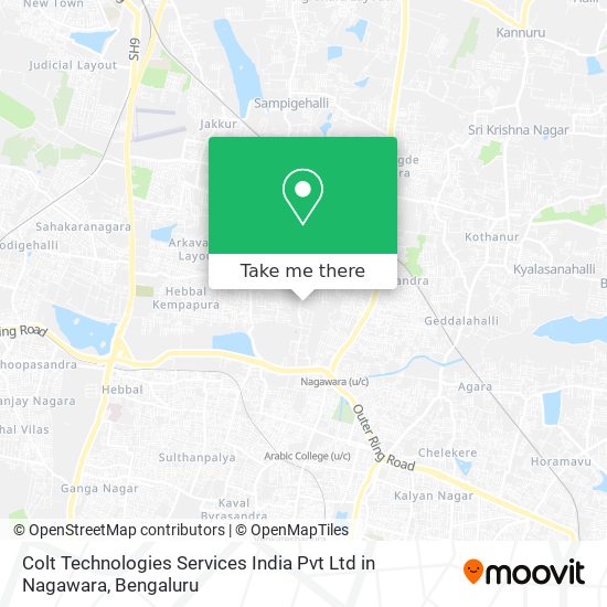 Colt Technologies Services India Pvt Ltd in Nagawara map
