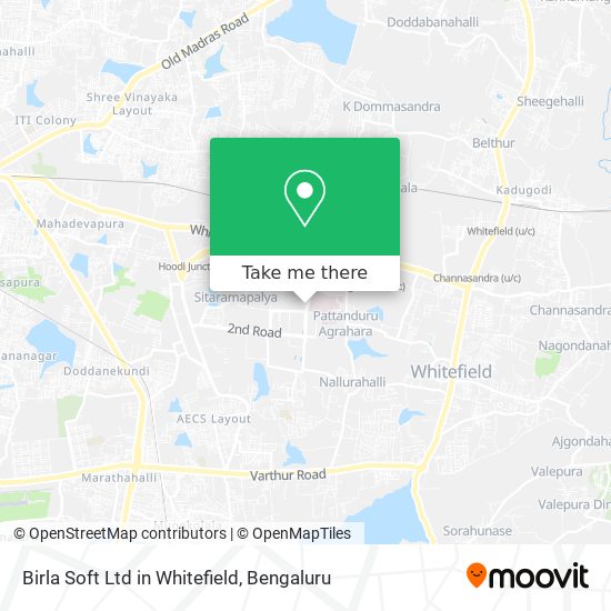 Birla Soft Ltd in Whitefield map