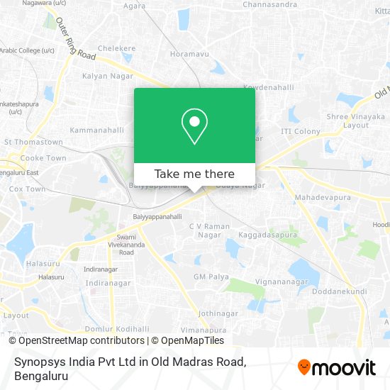 Synopsys India Pvt Ltd in Old Madras Road map