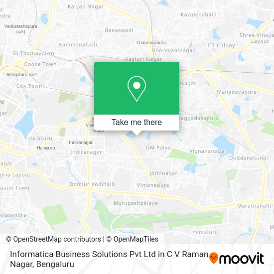 Informatica Business Solutions Pvt Ltd in C V Raman Nagar map