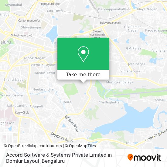 Accord Software & Systems Private Limited in Domlur Layout map