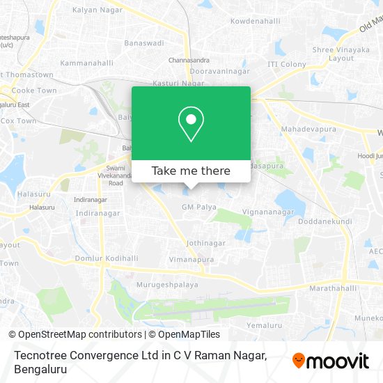 Tecnotree Convergence Ltd in C V Raman Nagar map