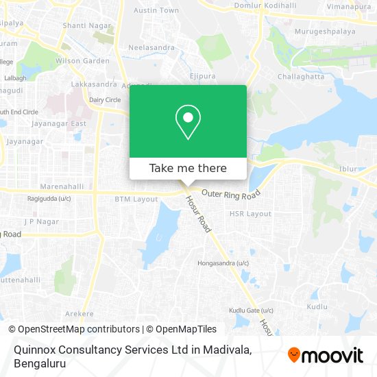 Quinnox Consultancy Services Ltd in Madivala map