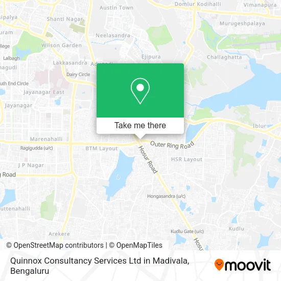Quinnox Consultancy Services Ltd in Madivala map