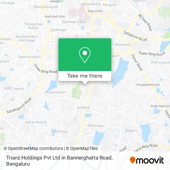 Trianz Holdings Pvt Ltd in Bannerghatta Road map