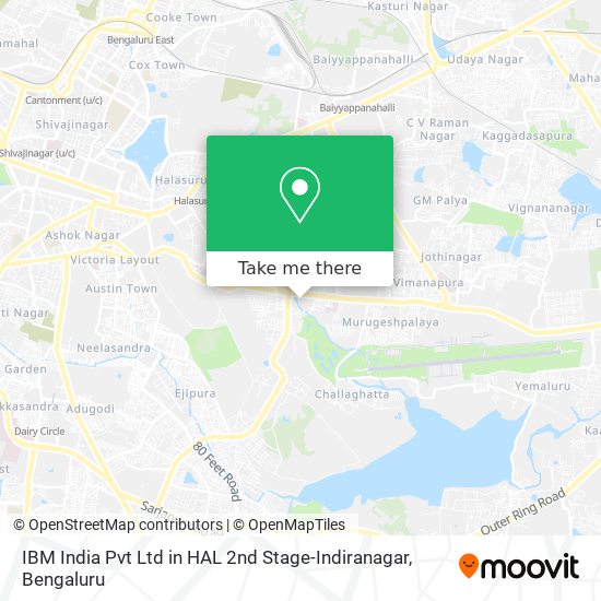 IBM India Pvt Ltd in HAL 2nd Stage-Indiranagar map