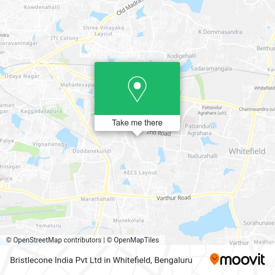 Bristlecone India Pvt Ltd in Whitefield map