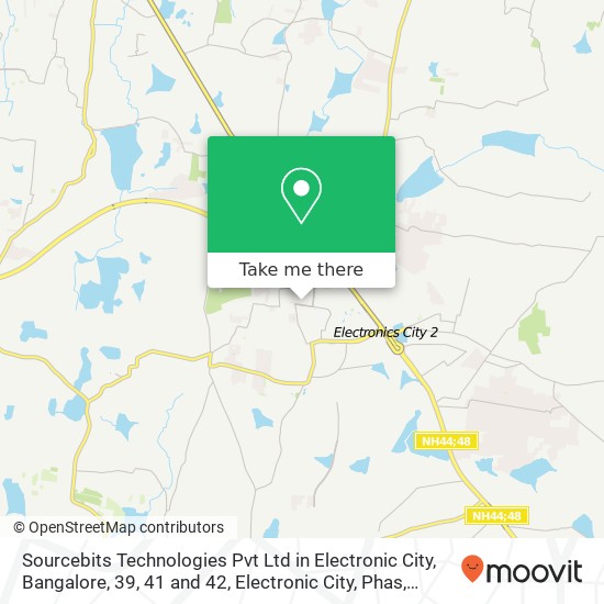 Sourcebits Technologies Pvt Ltd in Electronic City, Bangalore, 39, 41 and 42, Electronic City, Phas map