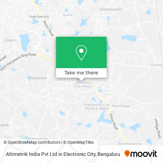 Altimetrik India Pvt Ltd in Electronic City map