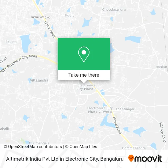 Altimetrik India Pvt Ltd in Electronic City map