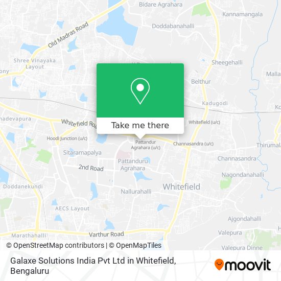 Galaxe Solutions India Pvt Ltd in Whitefield map