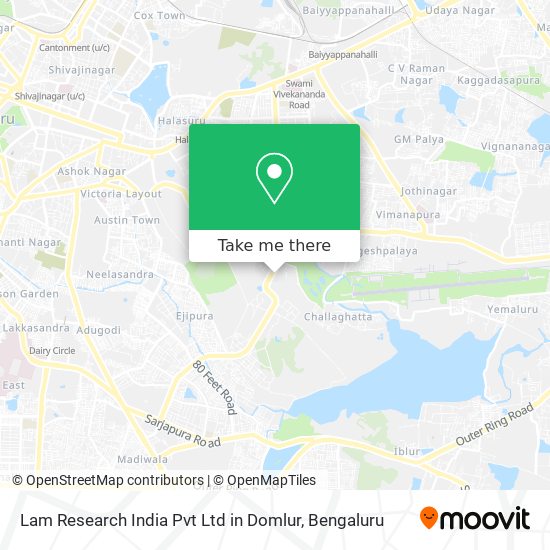 Lam Research India Pvt Ltd in Domlur map