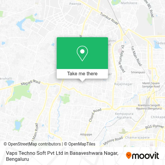 How to Get to Vaps Techno Soft Pvt Ltd in Basaveshwara Nagar in  Kamakshipalya by Bus or Metro?