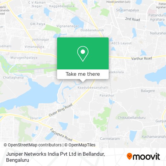 Juniper Networks India Pvt Ltd in Bellandur map