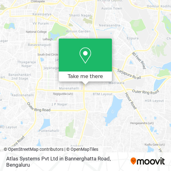 Atlas Systems Pvt Ltd in Bannerghatta Road map