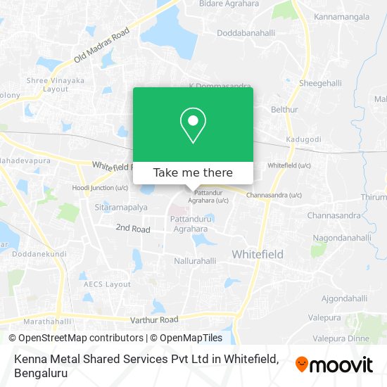 Kenna Metal Shared Services Pvt Ltd in Whitefield map