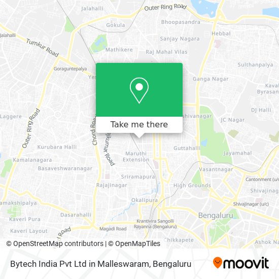 Bytech India Pvt Ltd in Malleswaram map
