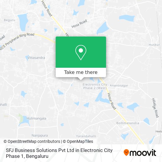 SFJ Business Solutions Pvt Ltd in Electronic City Phase 1 map