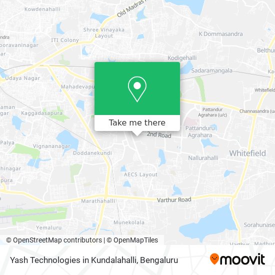 Yash Technologies in Kundalahalli map